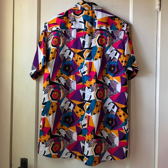 Just Attitude Samurai And Floral Pattern Shirt - Picture 2 of 5